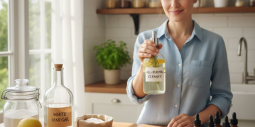 Doğal temizlik ürünleri ve malzemeleri ile pırıl pırıl bir mutfak